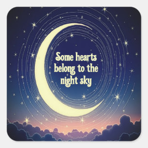 Carré Sticker Lune - Magique Céleste