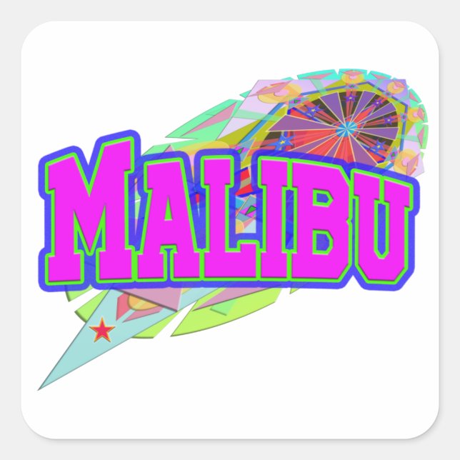 Carré Sticker Malibu Future (Devant)
