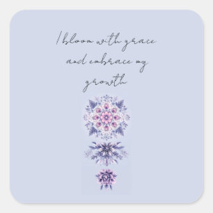 Carré Sticker Mandala de Serenity en fleurs