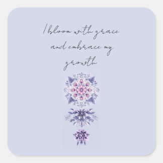 Carré Sticker Mandala de Serenity en fleurs