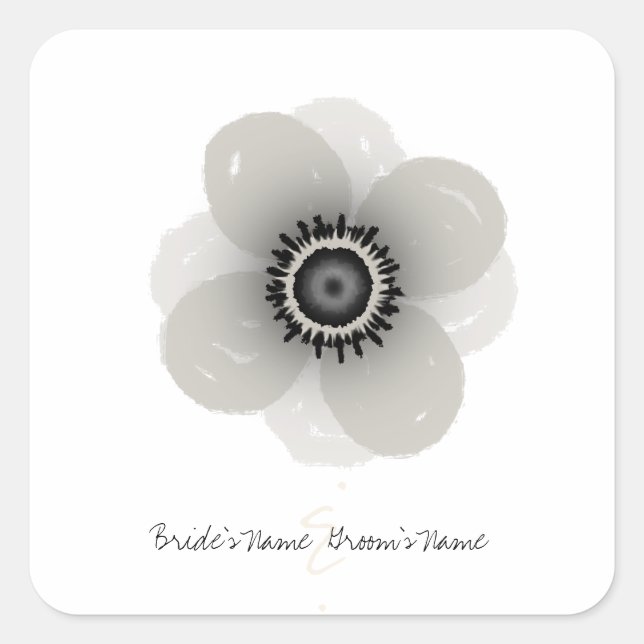 Carré Sticker Mariage Anemone (Devant)