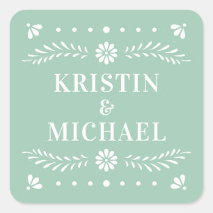 Carré Sticker Mariage Papel Picado