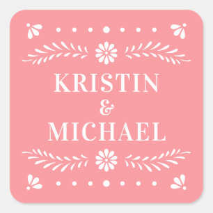 Carré Sticker Mariage Papel Picado