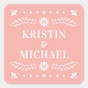 Carré Sticker Mariage Papel Picado