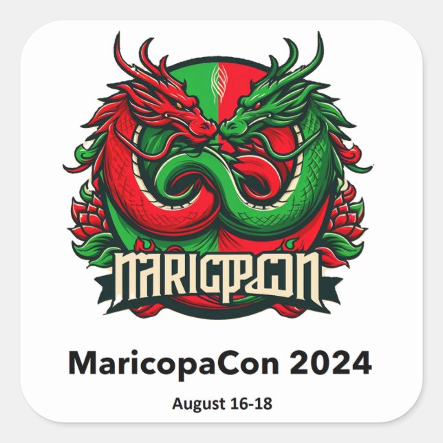 Carré Sticker MaricopaCon 2024 (Dragons) (Devant)