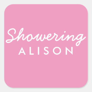 Carré Sticker Mason Jar pour maman-to-be Baby shower