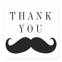 Sticker Merci moustache