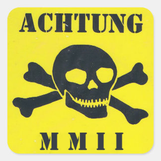 CARRÉ STICKER MINEFIELD MMII