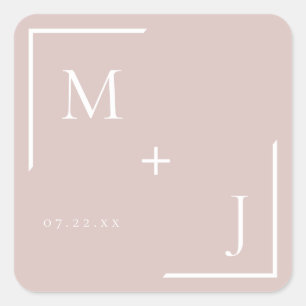 Carré Sticker Monogramme Blush Airtel Dusty
