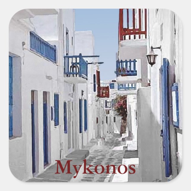 Carré Sticker Mykonos (Devant)