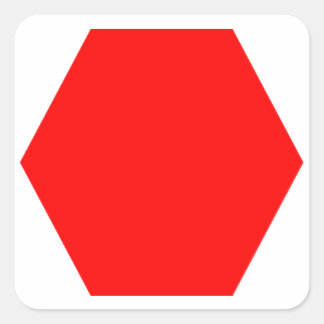 Carré Sticker octogone rouge (pour les cuisiniers âgés d
