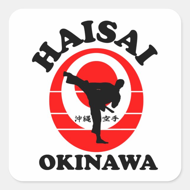 Carré Sticker Okinawa Karate Haisai (Devant)