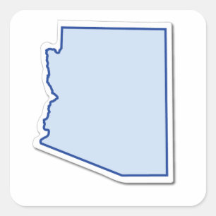 Carré Sticker Outline de l'Arizona