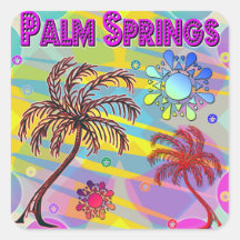 Sticker Palm Springs Happy and Hope