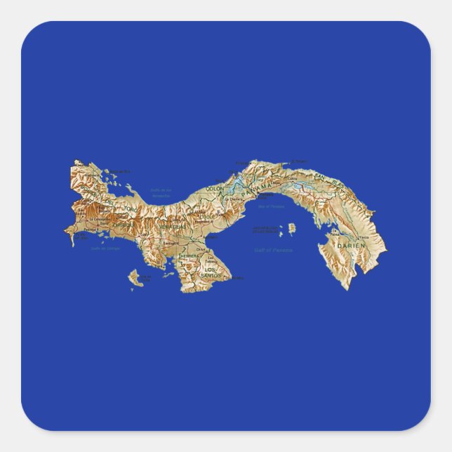Carré Sticker Panama Map (Devant)