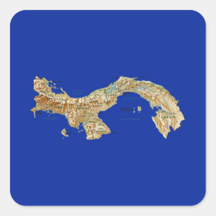 Carré Sticker Panama Map