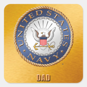 Carré Sticker papa de la marine américaine
