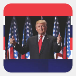 Carré Sticker patriotique Donald Trump