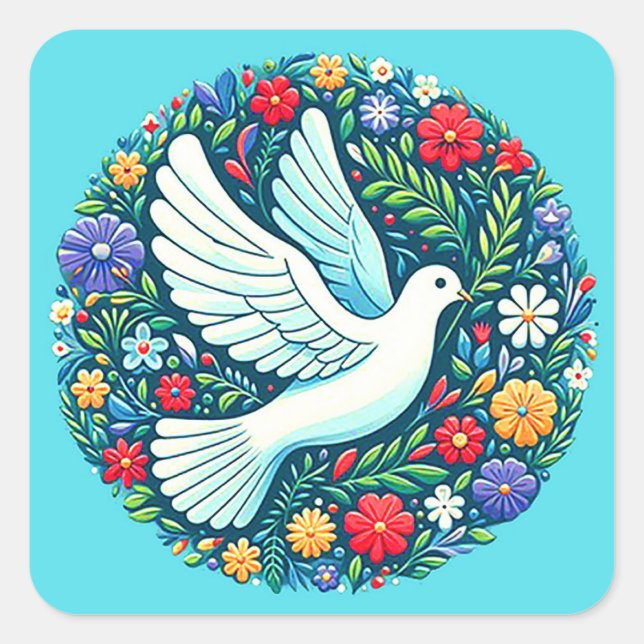 Carré Sticker Peace Dove (Devant)