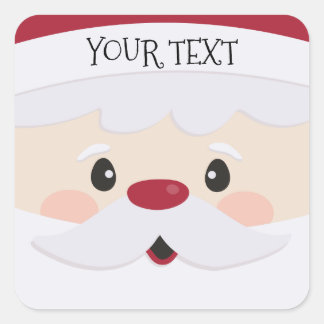 Carré Sticker personnalisé à visage Père Noël