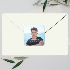 Carré Sticker photo Guy Grad Modern Graduation