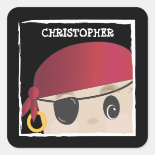 Carré Sticker Pirate Personnalisé