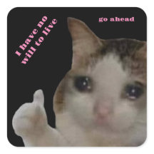 Sticker pour chat avec dépression Premium