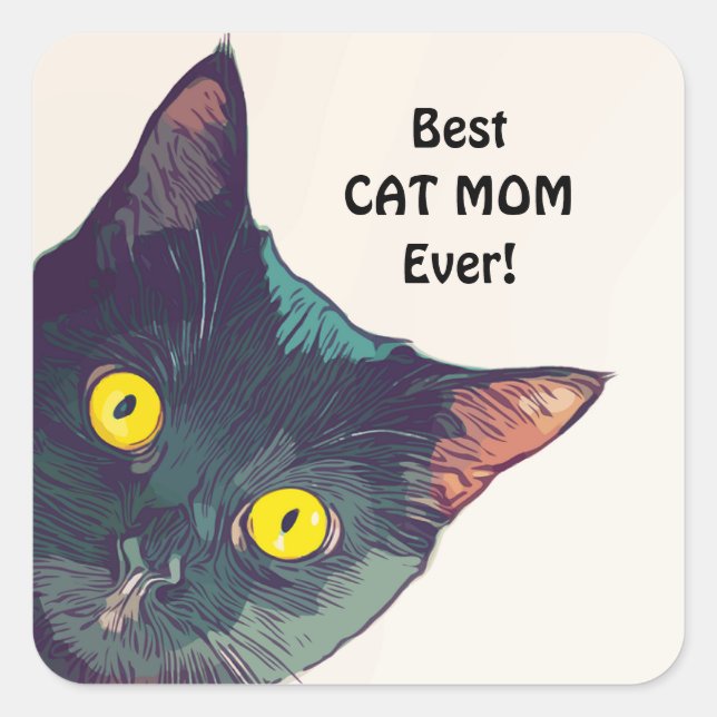 Carré Sticker pour chats de Pékin (Devant)