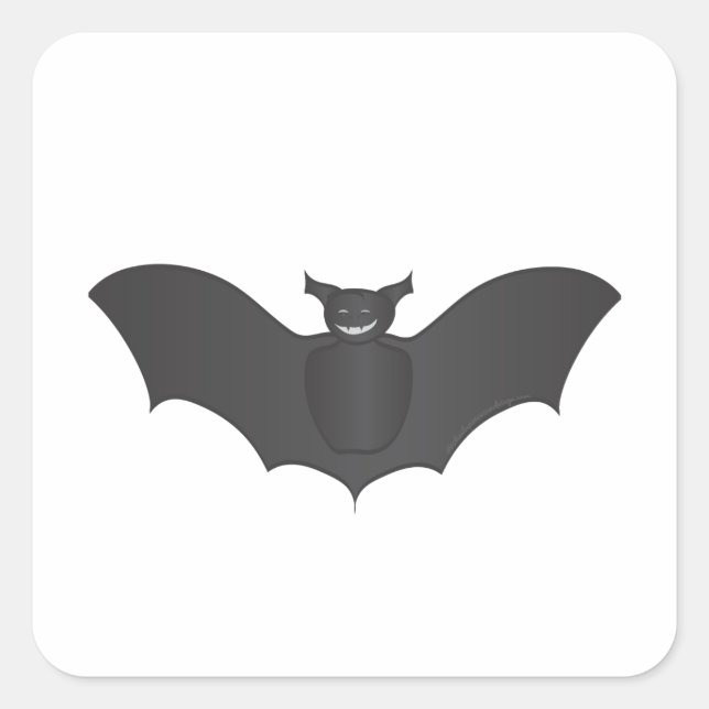 Carré Sticker pour chauve-souris d'Halloween (Devant)