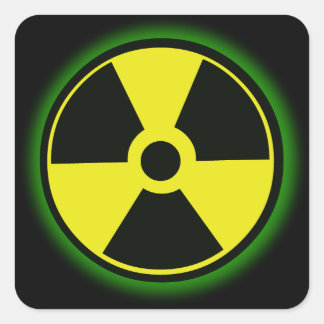 Carré Sticker pour danger nucléaire