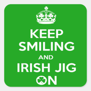 Carré Sticker pour Danser Irlandais Calme