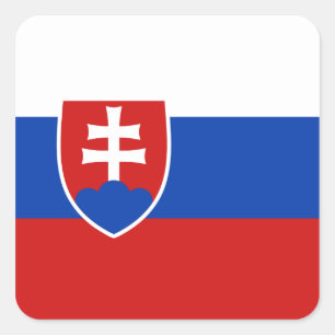 Carré Sticker pour drapeau de Slovaquie