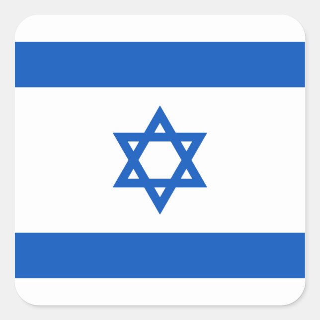 Carré Sticker pour drapeau israélien (Devant)