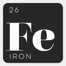 Sticker pour éléments de tableau périodique // Fer