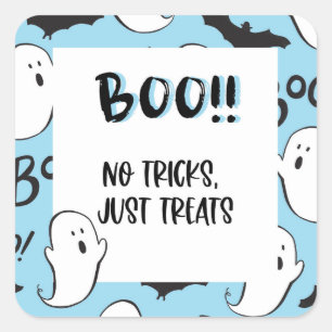 Carré Sticker pour fantôme d'Halloween