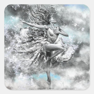 Carré Sticker pour femme dansante