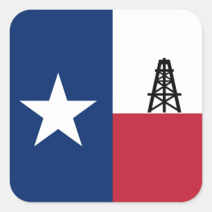 Carré Sticker pour forage pétrolier Texas