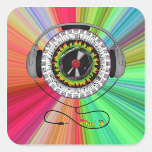 Carré Sticker pour la musique de vie