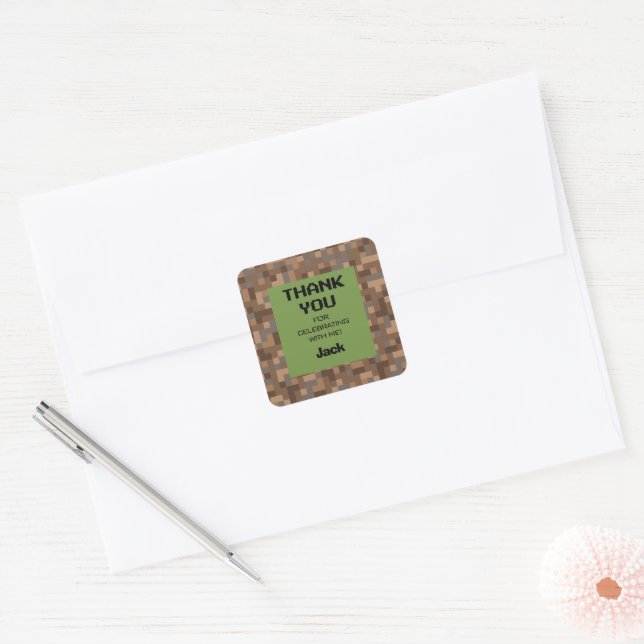 Carré Sticker pour l'anniversaire du jeu vidéo (Enveloppe)