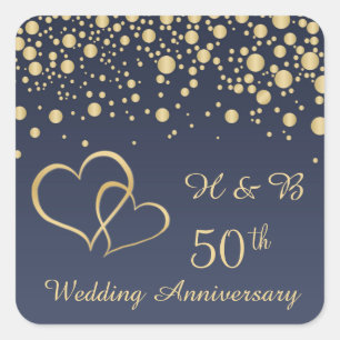Carré Sticker pour le 50e anniversaire du Mariage des co
