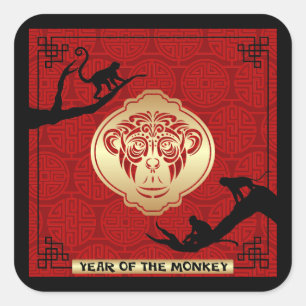 Carré Sticker pour le Nouvel An chinois 2016