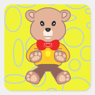 Carré Sticker pour ours en peluche