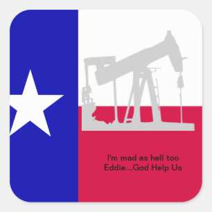 Carré Sticker pour plate-forme pétrolière du Texas