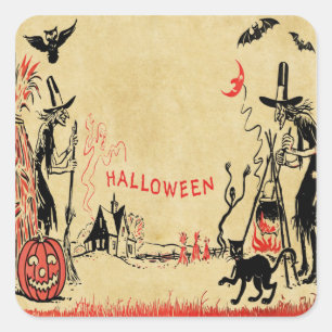Carré Sticker pour sorcières d'Halloween