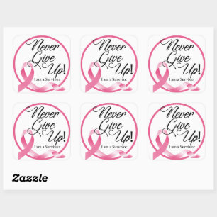 Carré Sticker pour survivant du cancer du sein