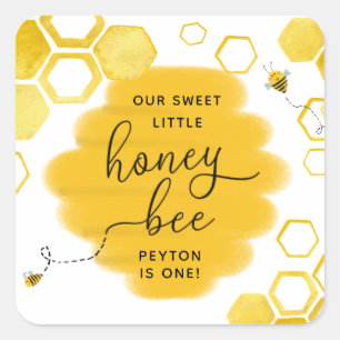 Carré Sticker préféré pour l'anniversaire de l'abeille d