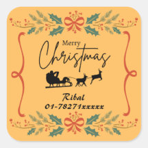 Sticker professionnel personnalisé Joyeux Noël