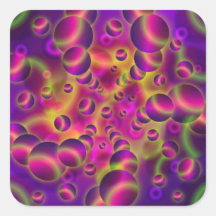 Carré Sticker Psychedelic Visions