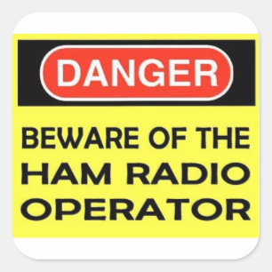CARRÉ STICKER RADIO DE JAMBRE DANGER