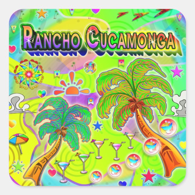 Carré Sticker Rancho Cucamonga Mind (Devant)